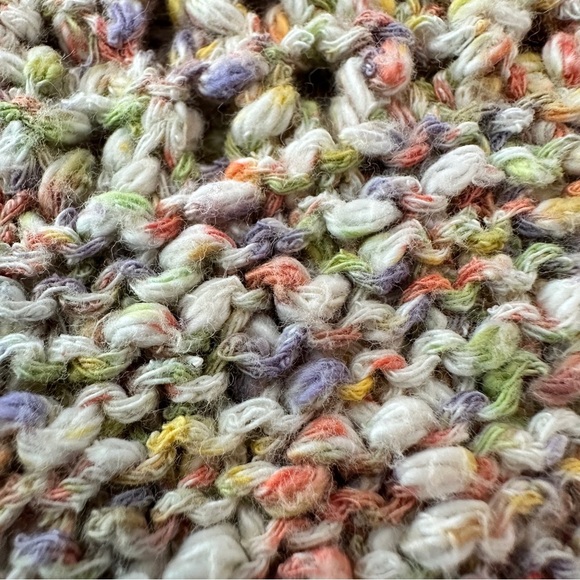 Cabi Multicolor Bouclé Knit Short Sleeve Summer Sweater Size M - Picture 13 of 14